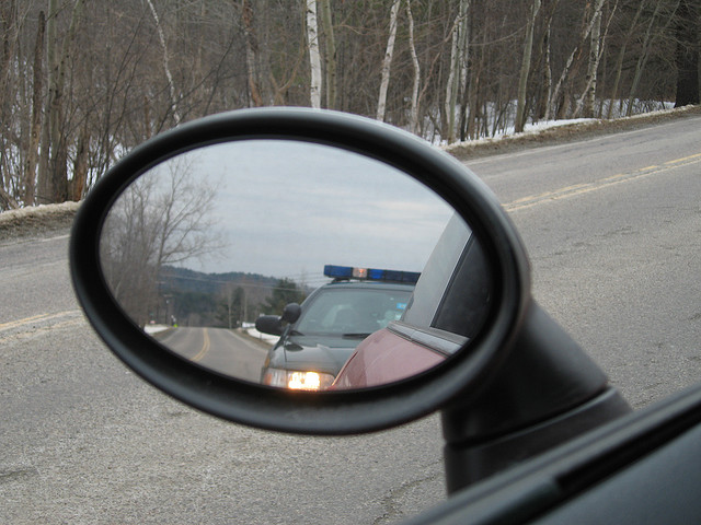 cop in mirror